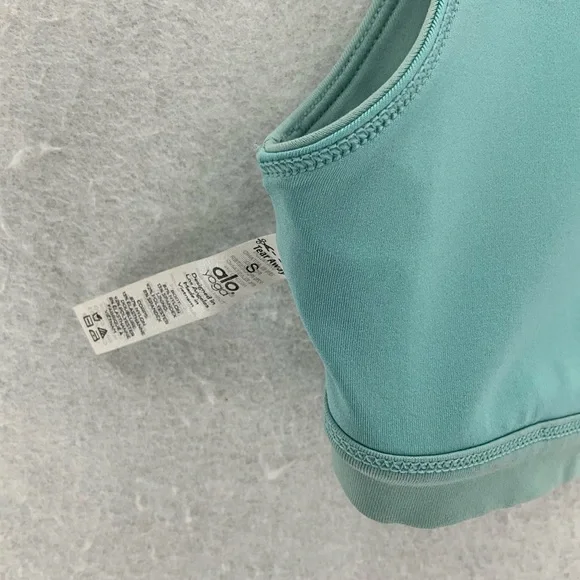 NWOT ALO Yoga ambient logo bra Blue Quartz Size Small‎